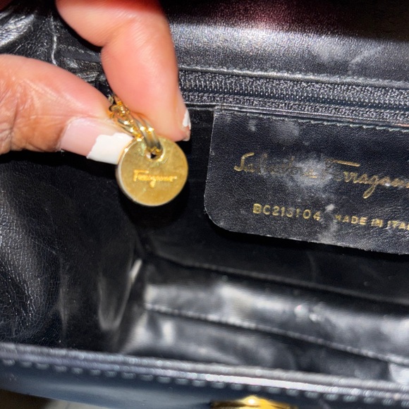 Vintage Salvatore Ferragamo Black Leather Mini Bag - Picture 4 of 10